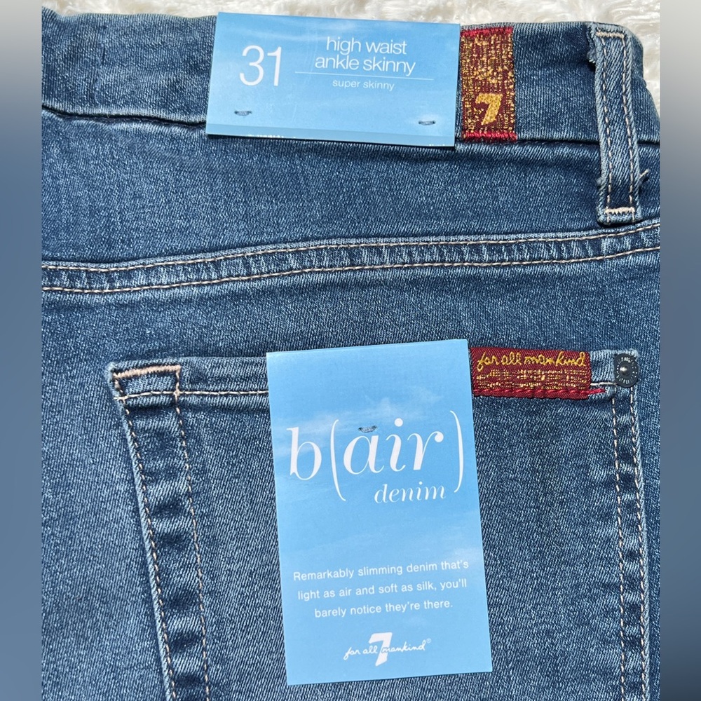 7 For All Mankind High Waist Ankle Skinny Jeans - Picture 3 of 6